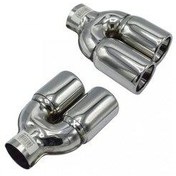 Resim Çiftli M Model Krom Egzoz Ucu 76x100 800-002LR 