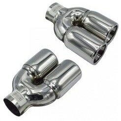 Resim Çiftli M Model Krom Egzoz Ucu 76x100 800-002LR 