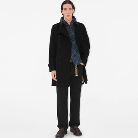 Resim Burberry Mid-length Kensington Heritage Erkek Siyah Trençkot 