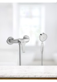 Resim Roca Gala Clunia Duş Bataryası + Elduşu Seti G3990600 Krom 