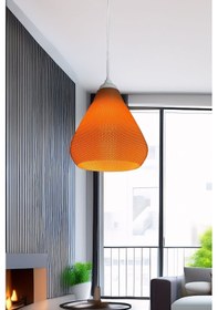 Resim Modern Sarkıt Örme Tasarım Avize Orta Boy Kahve Salon Oturma Odası Çalışma Odası Vegan Pla Çok Renkli 