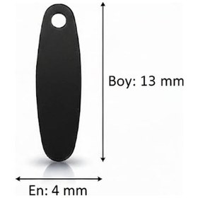 Resim Siyah 13 X 4 Mm Dantel Oya Yazma Halhal Abiye Lazer Kesim Pul 250 Adet 