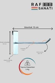 Resim Tel Pano Kancası 15 cm - Askı Kanca Raf Askısı Raf Aksesuar Tel Askı Çorap Kancası (50) 