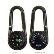 Resim Taşınabilir Açık Yürüyüş Metal Karabiner Termometre - Kompakt, Dayanıklı ve Kullanımı Kolay Tasarım, Konforlu Maceralar İçin Ayarlanabilir Ölçek, Macera Ekipmanı, Şık Metalik Kaplama, Metalik Yapı 