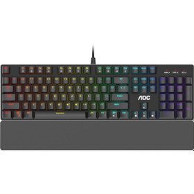 Resim Aoc GK500 Outemu Türkçe RGB Mekanik Gaming Klavye (GK500DR8T) 