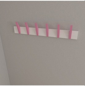 Resim Hepsi3boyutlu Modern Duvar & Kapı Kanca Askılık - 6 Adet Pembe Kanca Askılık - Model No : 4 Pembe 