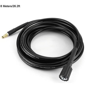 Resim 40mpa/5800psı Otomatik Yıkama Hortumu Yüksek Basınçlı Su Temizleme Kauçuk Boru Karcher Uyumlu İçin Fit K2 K3 K4 K5 8m 