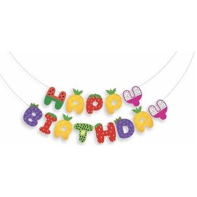 Resim Meyve Temalı Happy Bırthday Banner 2 Metre Tüm Yaşlar 