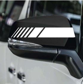 Resim Bak Karıştır Yan Ayna Şerit Sticker Sağ-sol 20x3 Cm Beyaz Renk 