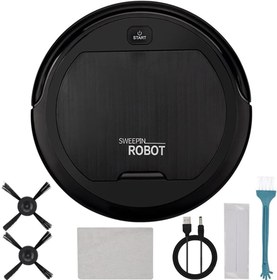 Resim Breeshy robot otomatik temizleyici akıllı zemin robot elektrikli süpürge otomatik kenar temizleyici ev zemini temizleme araçları, robot elektrikli süpürge, siyah 