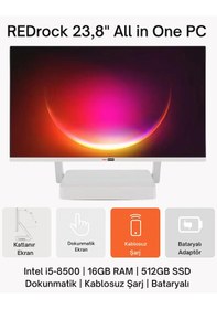 Resim Redrock Foldline4 i5-8500 16 GB 512 GB SSD 23.8" Free Dos AIO Masaüstü Bilgisayar 