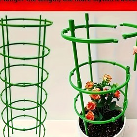 Resim 60 Adet Ağır Hizmet Tipi Üstüne Yığılabilir Bitki Destek Halatları - 10 Katmanlı Tasarım, Alan Kazandiren Kapanan Struktür, İç Mektup/Dış Meşe Kolay Montaj Bahça & Balkon Çiçeğin Standları ile Domates Favorili Sarmașık Dayankal Plastik bitkis destegi çekmece iç ıc mekan aksesuar al an kazanc yapisi dıs mahkeme uygun 