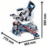 Resim Bosch GCM 18V-216 D Gönye Kesme (Solo) 