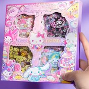 Resim 100 Adet Sanrio Sticker Seti - Hello Kitty, Kuromi, My Melody, Cinnamoroll Şirin Vinil Çıkartmalar Scrapbook, Günlükler, Sınıf Ödülleri ve DIY El İşleri İçin (Hediye Kutusu Dahil) 