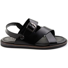 Resim Siyah Leather Erkek Sandalet E05433071014 Siyah 