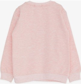 Resim Breeze Kız Çocuk Sweatshirt Unicorn Baskılı 2-6 Yaş, Somon Melanj-somon Melanj Somon Melanj 