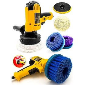 Resim 6 Kademe Devir Ayarlı Zımpara Parlatma Pasta Cila Polisaj Makine 