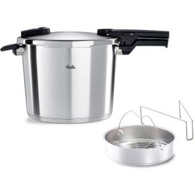 Resim Fissler Vitaquick Premium 10 Litre Düdüklü Tencere + Buharda Pişirme Aparatı 