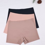 Resim 3 adet Dikişsiz Katı Boyshort Külot, Yumuşak ve Rahat Esnek Külot, Kadın İç Çamaşırı ve İç Giyim 