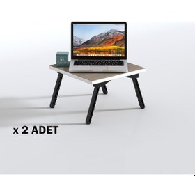 Resim Kenzlife Laptop Dizüstü Bilgisayar Sehpası Tankutay Crd 2 Li Set 20 39 39 Yemek Sofra Siyah Ayak Beyaz 