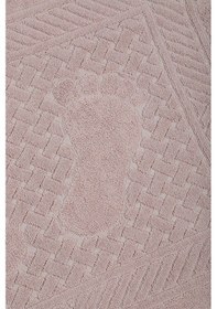Resim Mira Home Ayak İzli Banyo Havlusu % 100 Pamuk Yumuşak Ayak Havlusu 50x70 Cm Kahve Kahverengi 