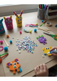 Resim 1.5 Cm Renkli Oynar Göz Seti Amigurumi, Okul Öncesi Etkinlik Ve Hobi Malzemesi 25'li Paket 