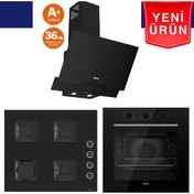 Resim Ferre SilenArt Yeni Seri Ultra Sessiz Siyah Ankastre Set ( QBL62CS + SS205 + D063 -SA ) 