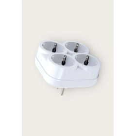 Resim Topraklı 16 Amper 250 Volt Beyaz 4’lü Çok Amaçlı Golyat Priz 