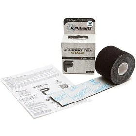 Resim Kinesio Tape Tex Gold Bant Sporcu Kas Bandı Siyah 5 CM X 5 M 