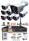 Resim Ids - 8 Kameralı 1080P Fullhd 5Mp Sony Lensli Kamera Seti - 2021 
