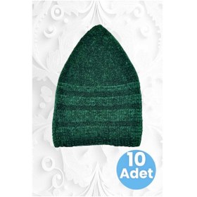 Resim Uniquetrenders 10'lu Kadife Takke Kaliteli Namaz Takkesi Haki 