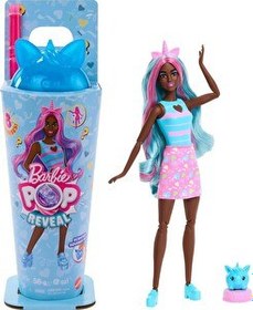 Resim Barbie Mavi Unicorn Pop Reveal Milkshake Serisi JCN86 