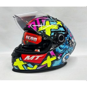 Resim Şefaf Vizörlü + Mt Braker Sv Crazy Teddy B7 Kapalı Kask 