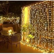 Resim Efe Avm 2x2 Metre 200 LED Sarı Işıklı Perde LED 