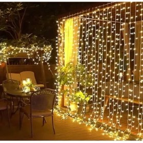 Resim Efe Avm 2x2 Metre 200 LED Sarı Işıklı Perde LED 