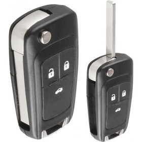 Resim Siyah 3 Düğme Yedek Anahtar Uzaktan Fob Shell Kılıf Kesilmemiş Araba Çevirme Anahtarı İle Çip Yok 