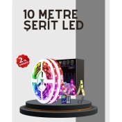 Resim Astraltech Su Geçirmez 10M Smart Şerit LED Tv Arkası ve Oda Dekorasyonu Için 