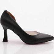 Resim Dgn 0653-22y Kadın Sivri Burun Parmak Dekolteli Yanı Transparan Uzun Topuklu Ayakkabı 