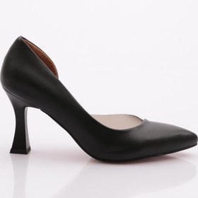 Resim Dgn 0653-22y Kadın Sivri Burun Parmak Dekolteli Yanı Transparan Uzun Topuklu Ayakkabı 