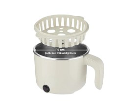 Resim Rivera Tech Rvrtch Mini Elektrikli Pişirici 1 Litre Buharda Pişirme Tepsili Çok Amaçlı Mutfak Tenceresi 