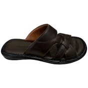 Resim Castle Black 8521 Erkek Hakiki Deri Terlik Kahverengi 