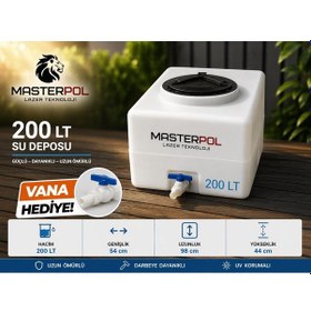 Resim 200 Lt Kare Su Deposu Tankı Bidonu Karavan Temizsu Kirlisu 