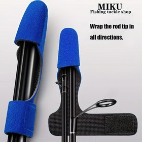 Resim 2 adet Kauçuk Olta Seti, Elastik Uç Koruyucu, Çok Yönlü Sarım, Açık Hava Olta Aksesuarları, Dayanıklı Depolama ile 