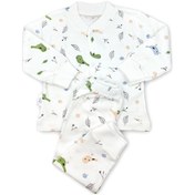 Resim Sema Baby Happy Birds Bebek Pijama Takımı 6-9 Ay Beyaz 