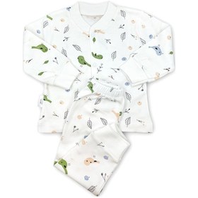 Resim Sema Baby Happy Birds Bebek Pijama Takımı 6-9 Ay Beyaz 