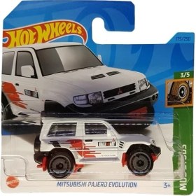Resim Cekar Store Hot Wheels - Mitsubishi Bajero Evolution - Mud Studs 3/5 - HKK36 - Short Card - Beyaz - Rally Art - Mattel 2023 