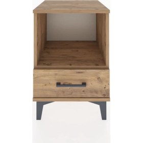 Resim Hyperion Komodin Tek Raflı Tek Çekmeceli 44X44X64 Çam-Çam 