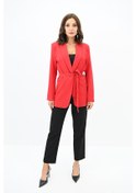 Resim Kadın Kuşaklı Blazer Ceket 9004-1-24 001 