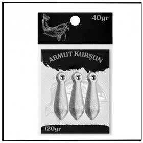 Resim Uyguna-yakala 40gr - 120gr Paket Dip Kurşunu - Armut Olta Kurşunu - Sun.139 