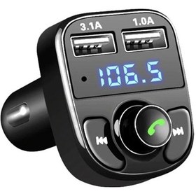 Resim Fm Transmitter Bluetooth Araç Kiti Çakmaklık Mp3 Usb Sd 